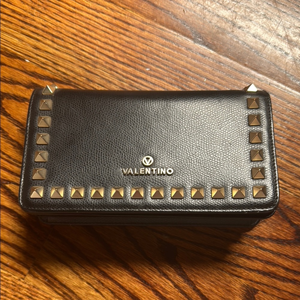 Valentino Black Studded crossbody/clutch